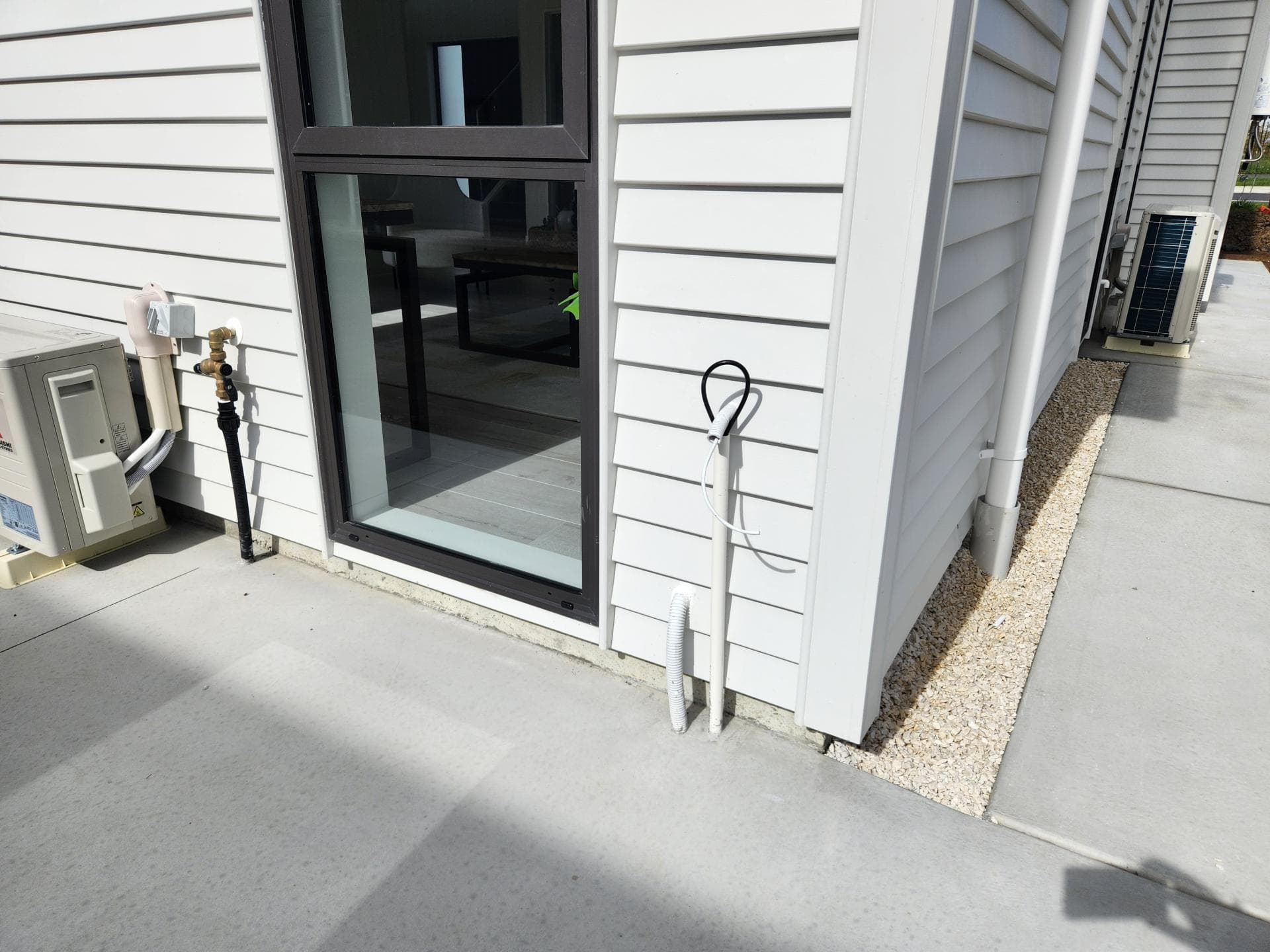 New build utility installation — power and water connections